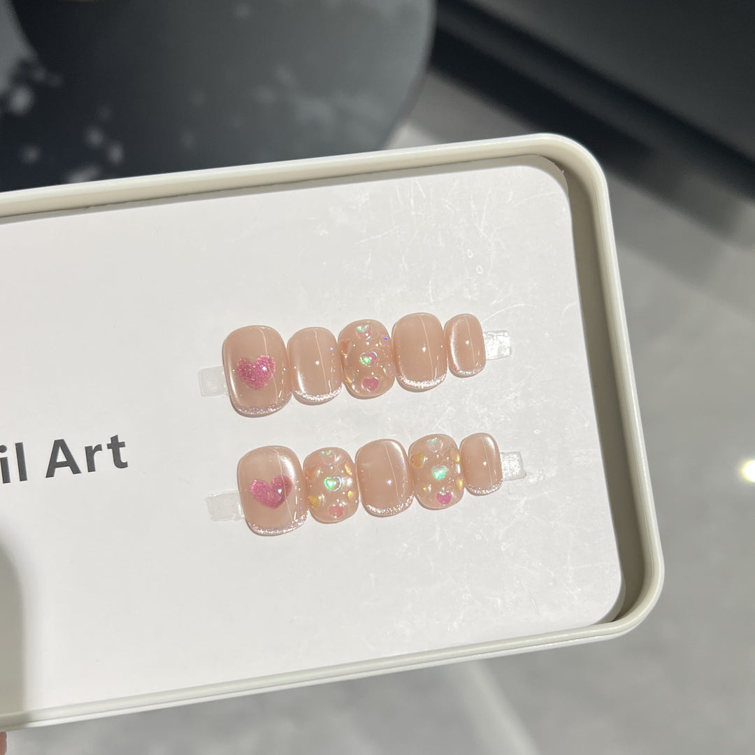 Heart-Accent Press-On Nail Set Stornfield