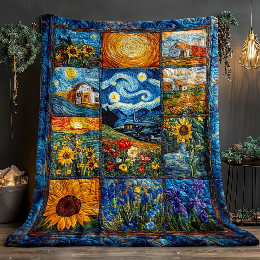 Artistic Patchwork Quilt Blanket