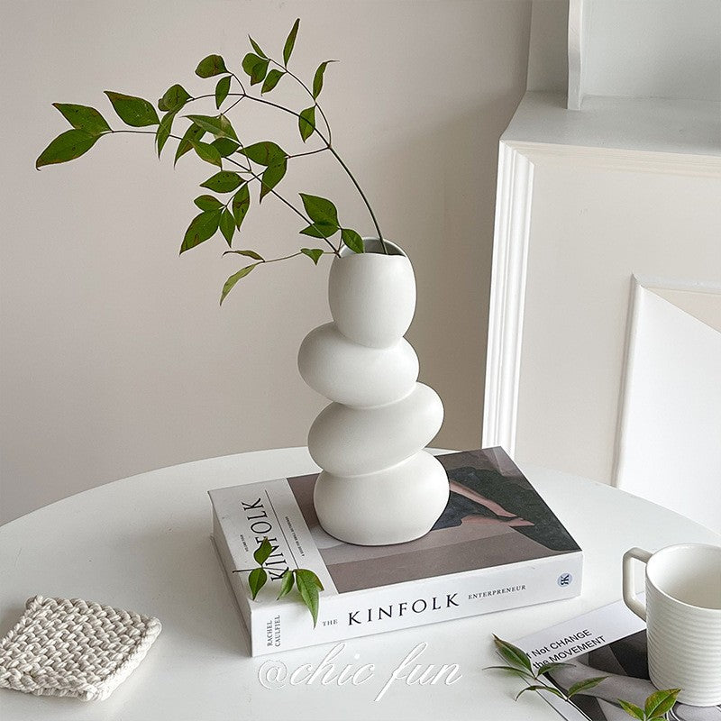 Stacked Abstract Ceramic Vase