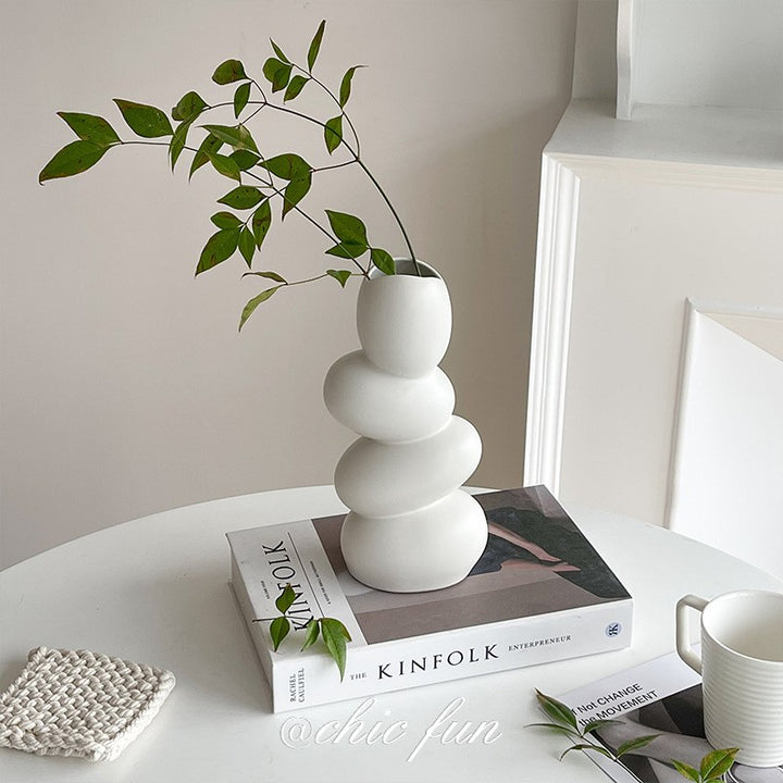 Stacked Abstract Ceramic Vase