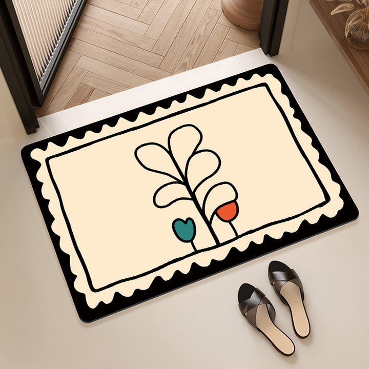 Playful Cartoon Dog-Themed Bath Mat Stornfield