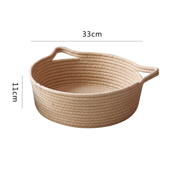 Decorated basket with practical handles Stornfield