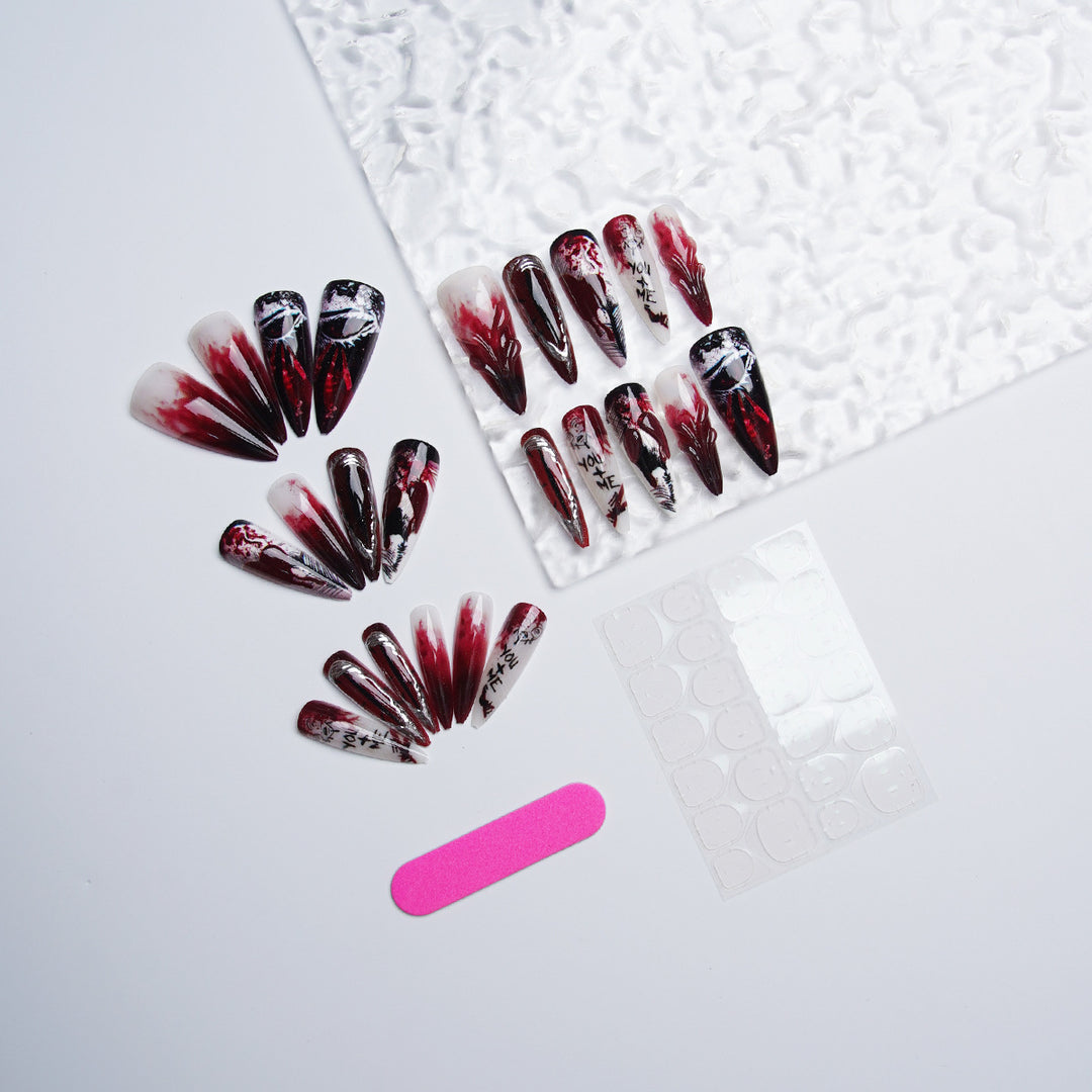 Exclusive artificial nails with floral design Stornfield