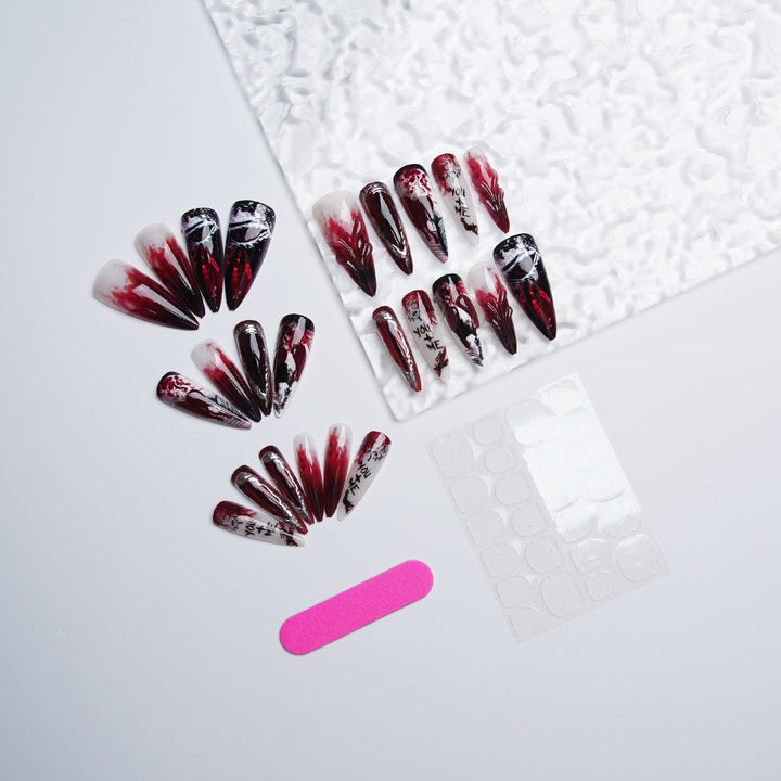 Exclusive artificial nails with floral design Stornfield