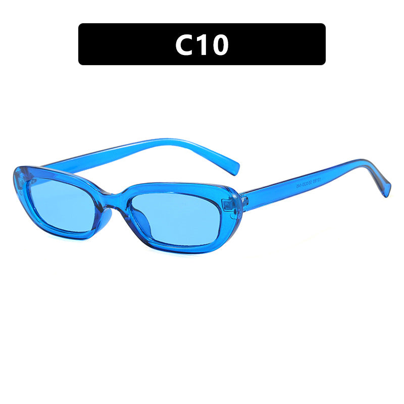 Women's trendy cat-eye sunglasses with transparent plastic frame and UV protection Stornfield