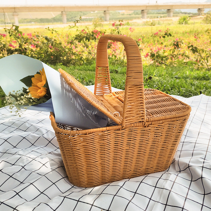 Elegant Woven Picnic Basket Stornfield