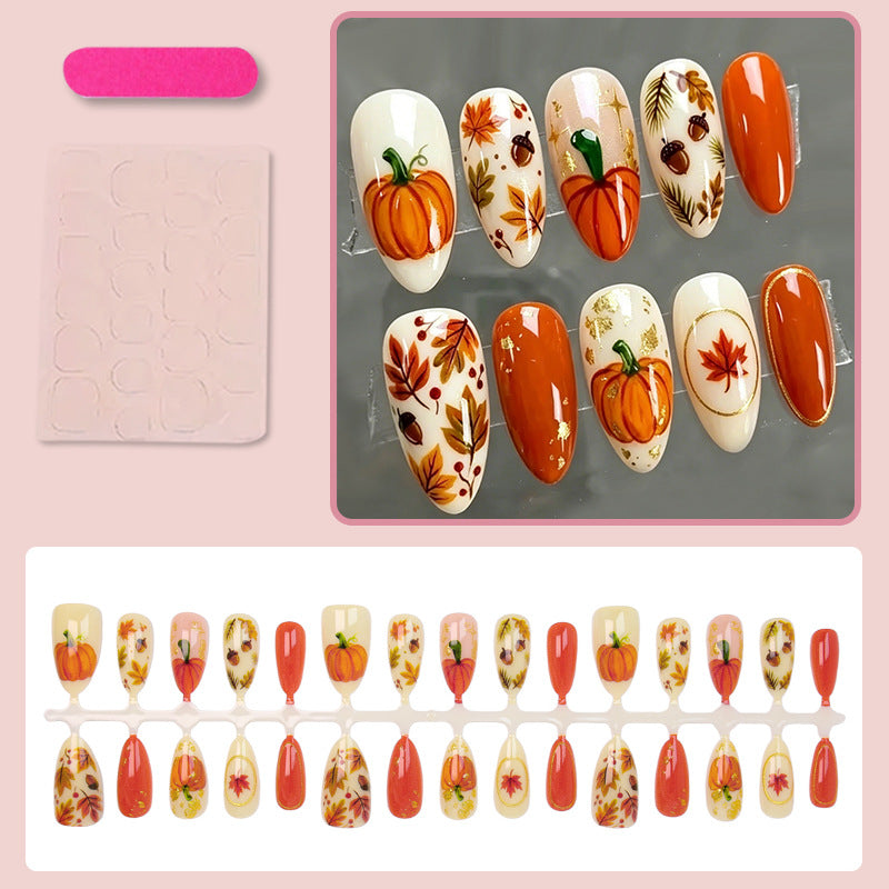 Artificial nail set with autumn motifs Stornfield