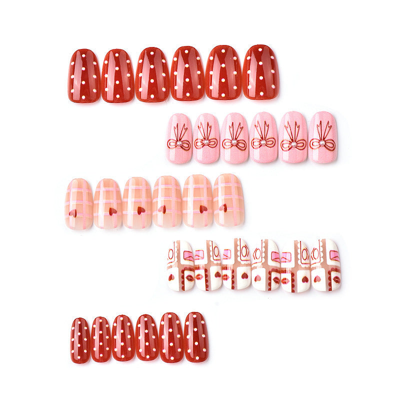 Festive Patterned Press-On Nail Art Stornfield