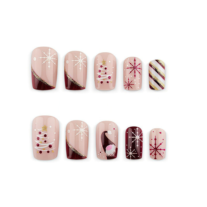 Artificial Nails in Festive Christmas Design Stornfield
