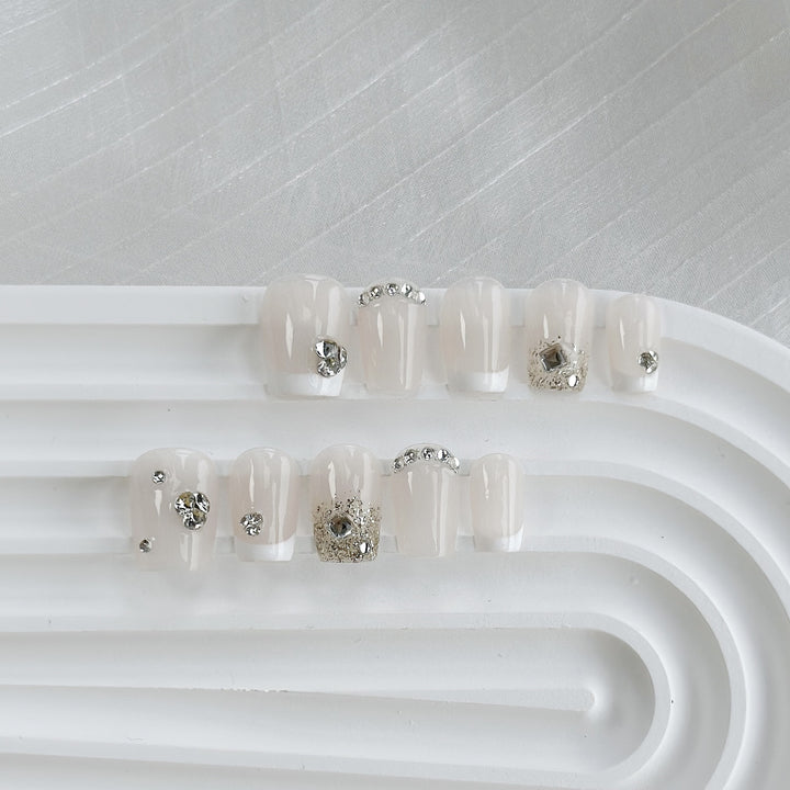Decorative Swarovski-Accented Press-On Nail Set