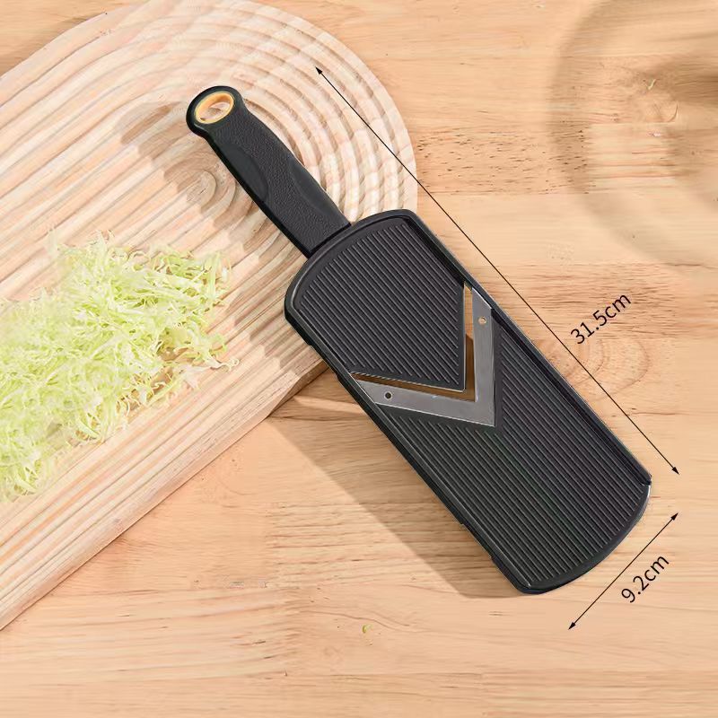 Compact V-Blade Vegetable Mandoline Slicer with Safety Hand Guard