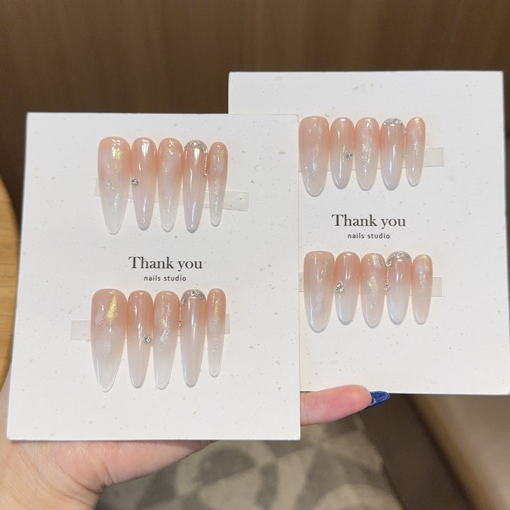 Artificial Nail Set with Elegant Glitter Accents Stornfield