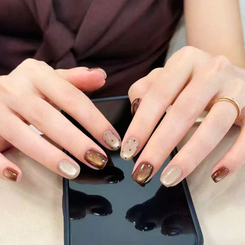 Elegant French Tip Press-On Nail Set Stornfield