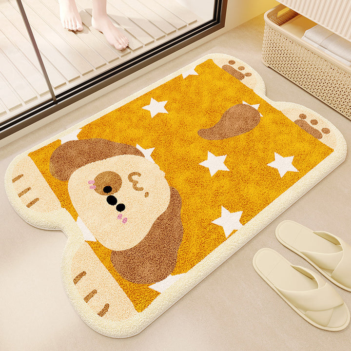 Cute Puppy Shaped Bath Mat