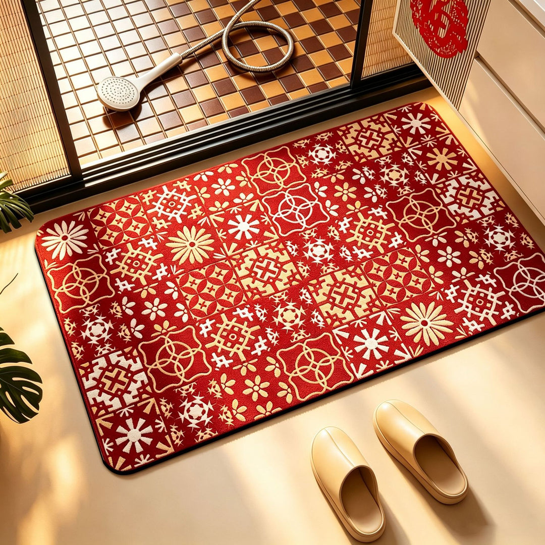 Geometric Patterned Anti-Fatigue Bath Mat Stornfield