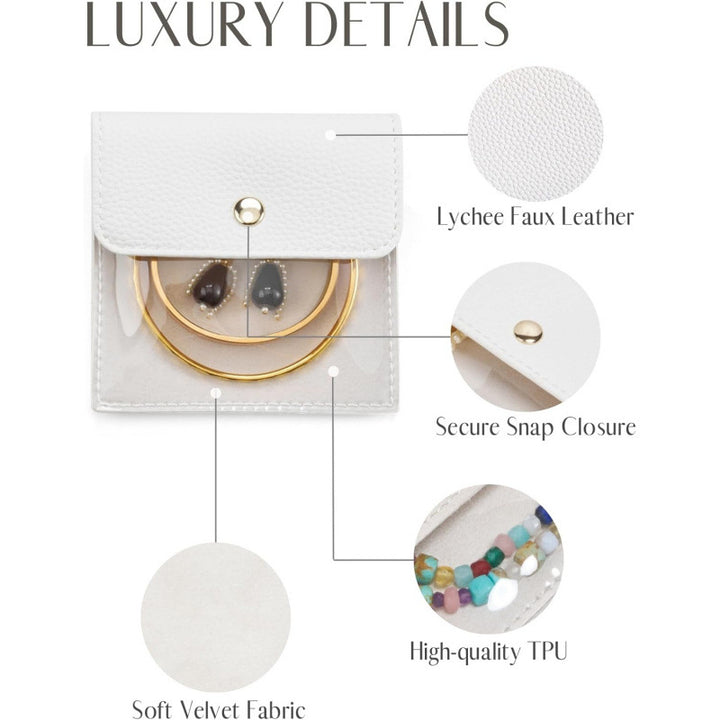 Jewelry storage bag made of high-quality material with transparent compartments Stornfield