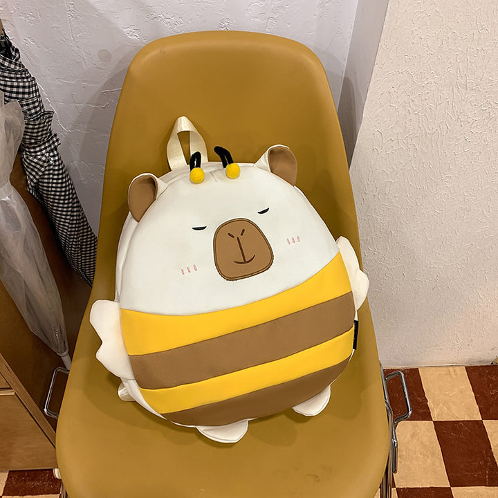 Cute Bee-Themed Plush Backpack