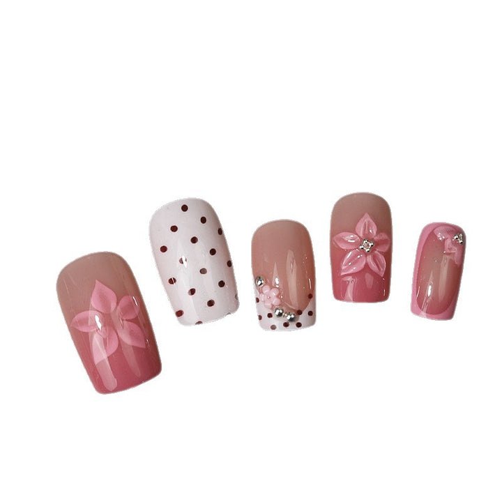 Floral Embellished Press-On Nail Set Stornfield