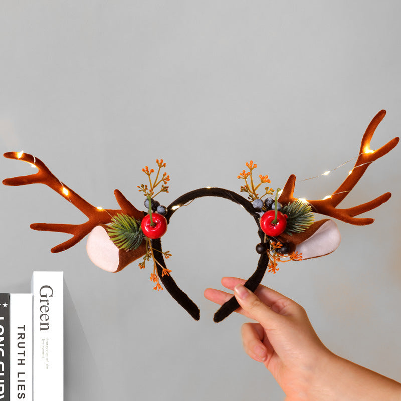 Festive Reindeer Antler Headband