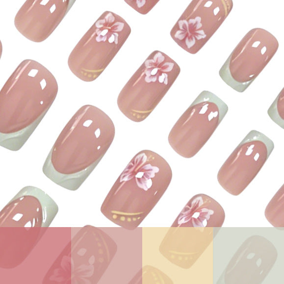 Decorative Floral Press-On Nail Art Stornfield