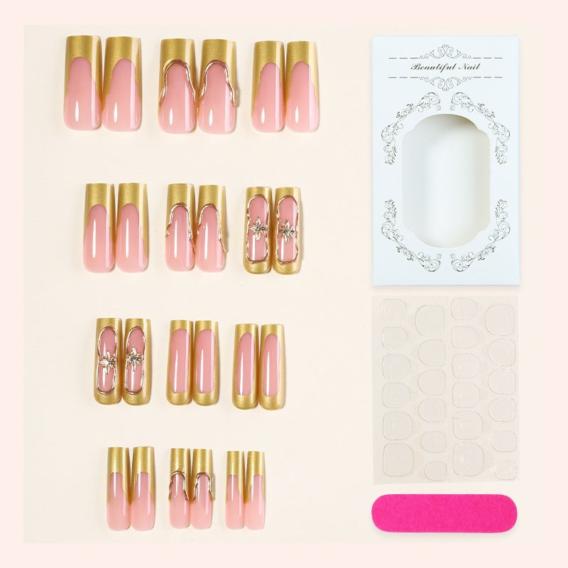 Nail set with glamorous decorations and elegant accents Stornfield