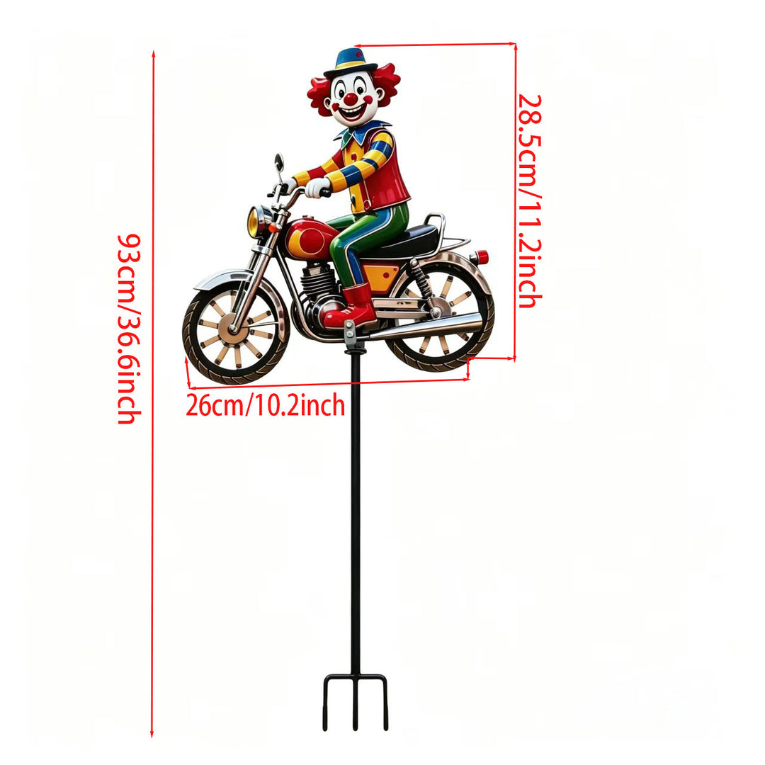 Garden Decor Clown Riding Motorcycle Stornfield