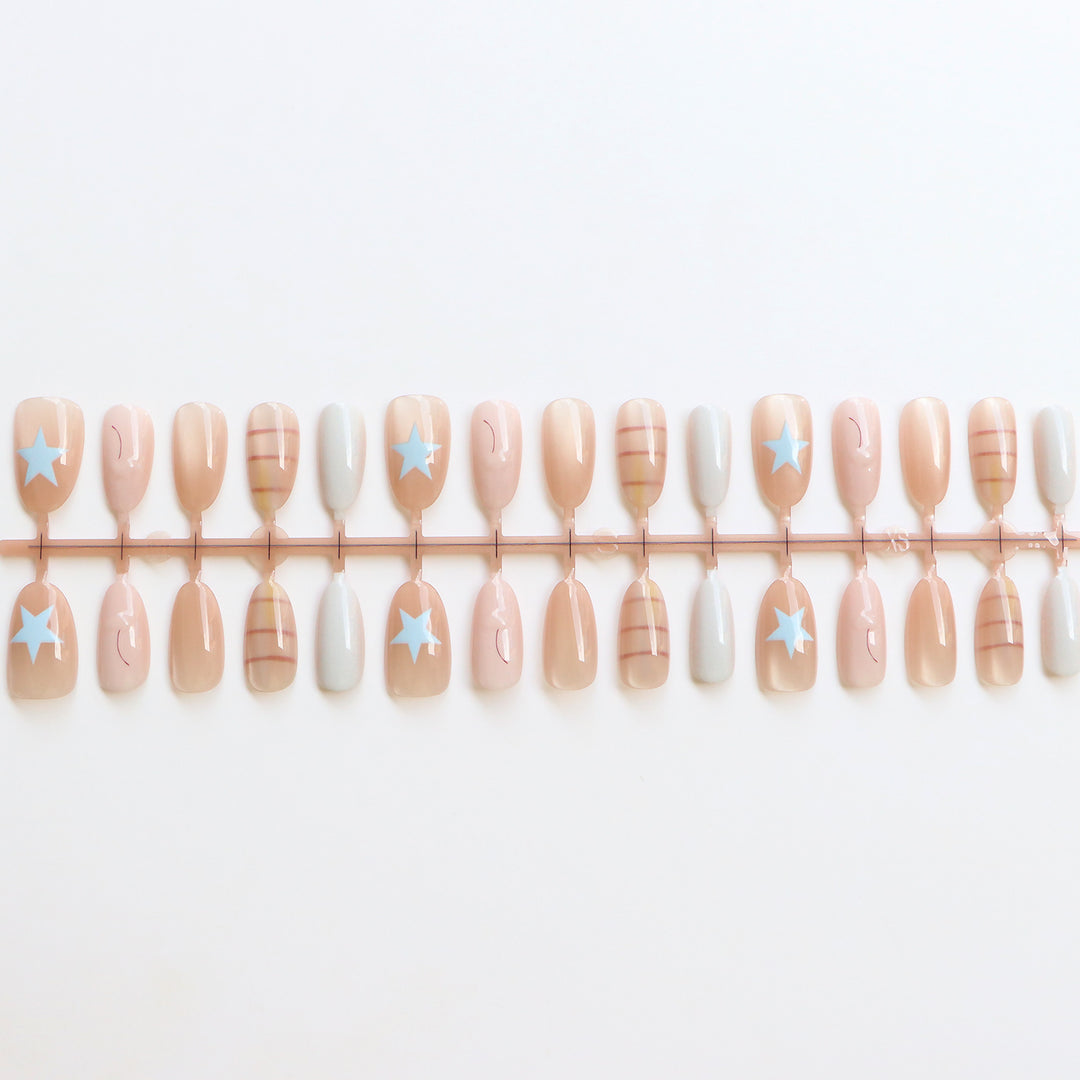 Star-Decorated Press-On Nail Art Stornfield