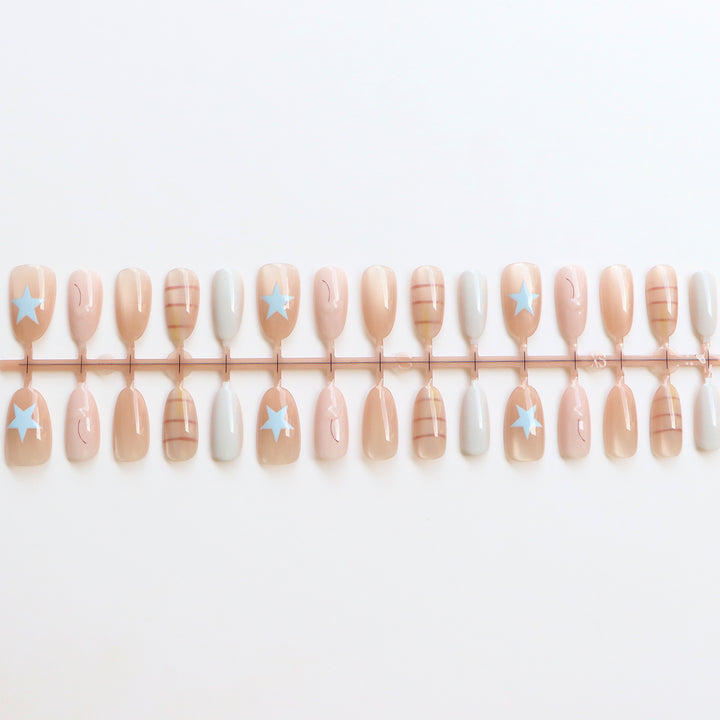 Star-Decorated Press-On Nail Art Stornfield