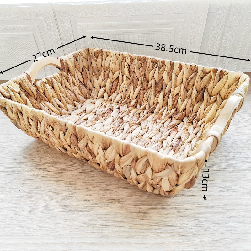 Handwoven Natural Fiber Storage Tray Stornfield