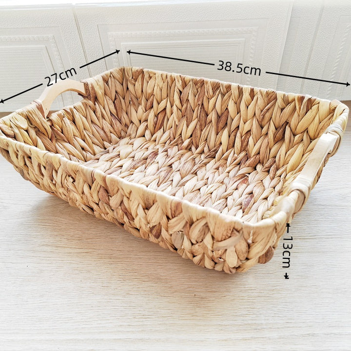 Handwoven Natural Fiber Storage Tray Stornfield