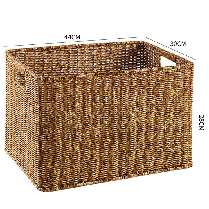 Handcrafted Rectangular Wicker Storage Bin Stornfield