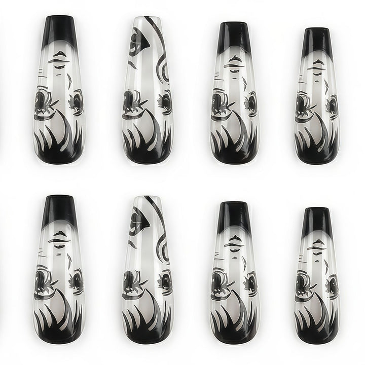 Art Nail Set with Artistic Portrait Designs Stornfield