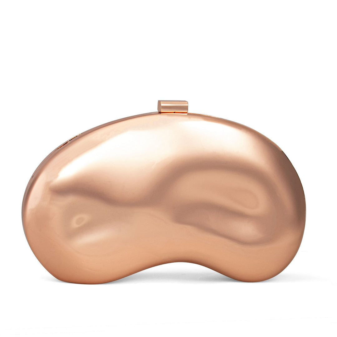 Sculpted Metallic Clutch