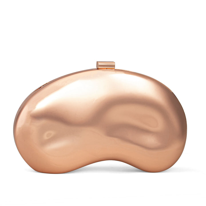 Sculpted Metallic Clutch