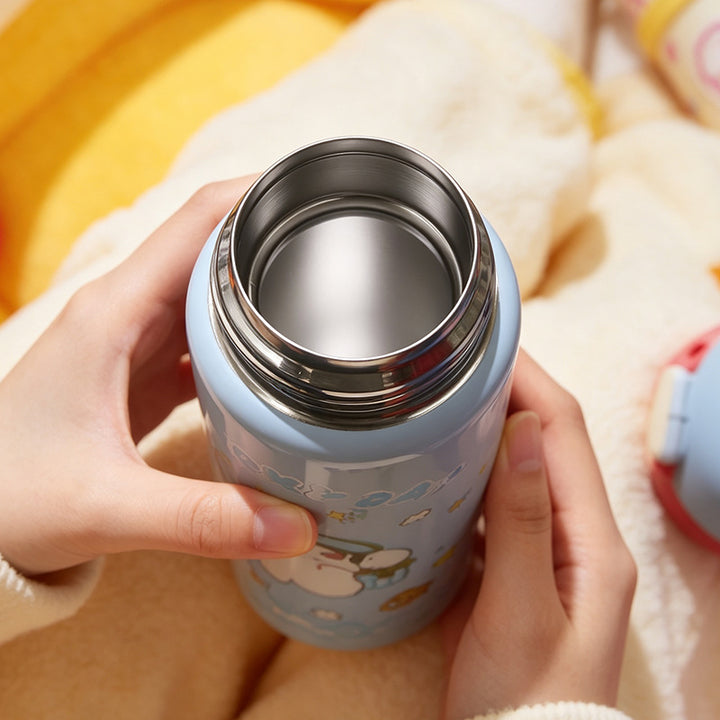 Women's insulated bottle with practical carrying device and playful design Stornfield