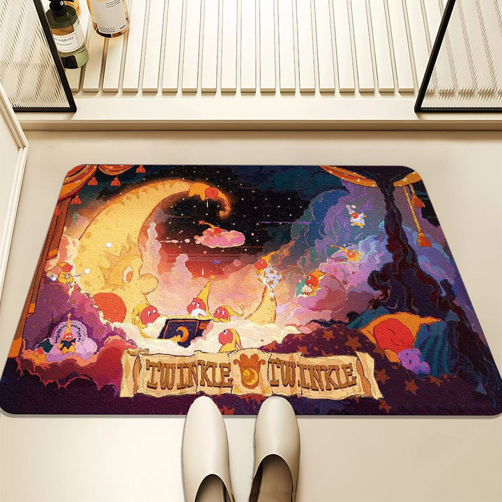 Artistic Dreamy Cloud-Themed Bath Mat for Home