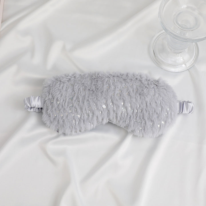 Unisex soft eye mask made of faux fur with festive motif embossing Stornfield