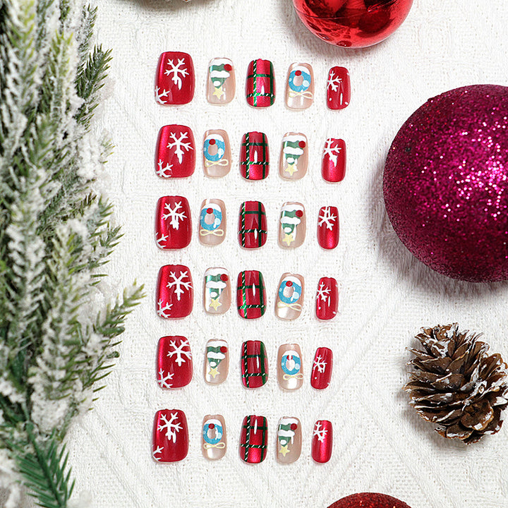 Holiday-Themed Press-On Nail Art Set Stornfield
