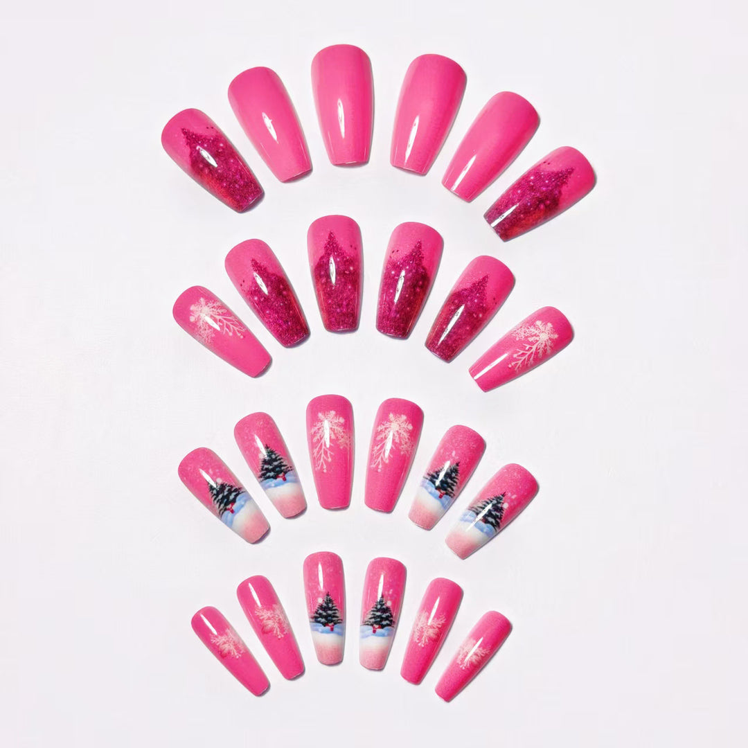 Artificial nails with winter Christmas design Stornfield