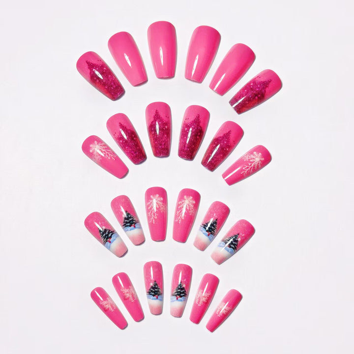 Artificial nails with winter Christmas design Stornfield