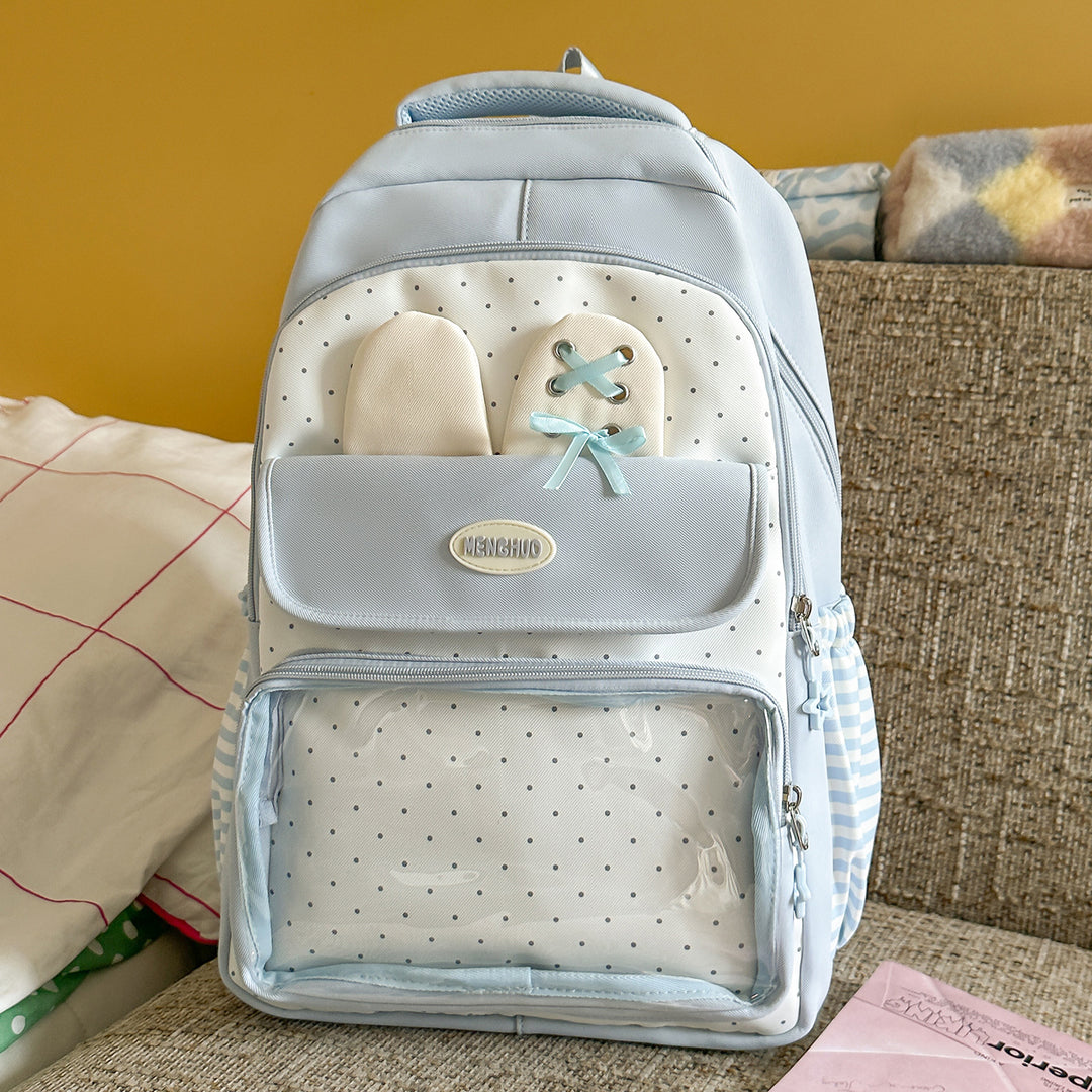 Multi-Compartment Polka Dot Backpack Stornfield