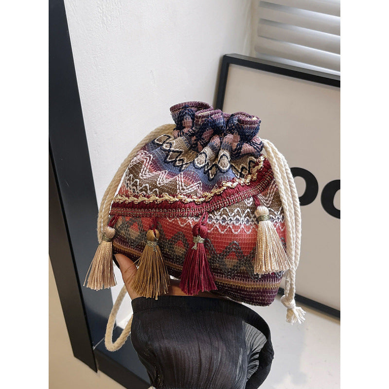 WoBohemian Embroidered Bucket Bag Stornfield