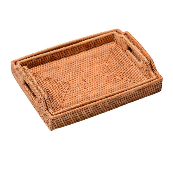 Women's rectangular serving tray made of woven natural material Stornfield