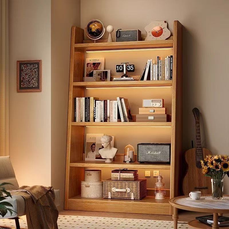Modern bookcase with integrated LED lighting Stornfield