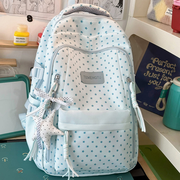 Star-Patterned Multi-Pocket Backpack Stornfield