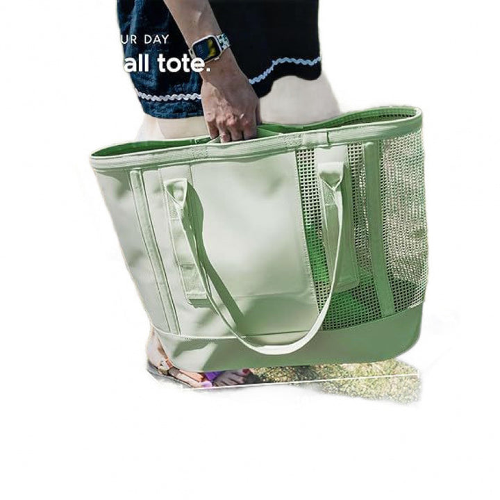 Spacious beach bag with breathable mesh area Stornfield