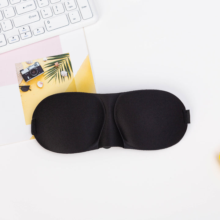 Unisex nan light-blocking travel mask with thermoformable nylon cover and wide comfort band Stornfield