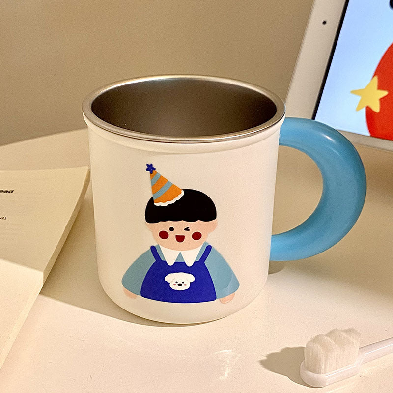 Stainless Steel Coffee Mug with Cheerful Children's Design Stornfield