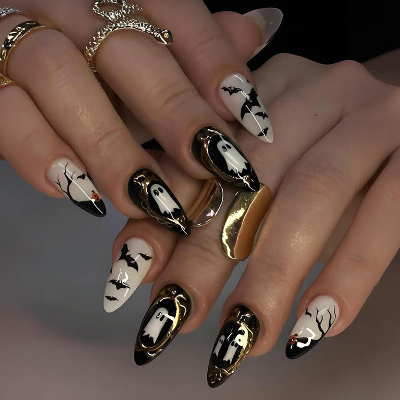 Art nail set with unique spooky designs Stornfield