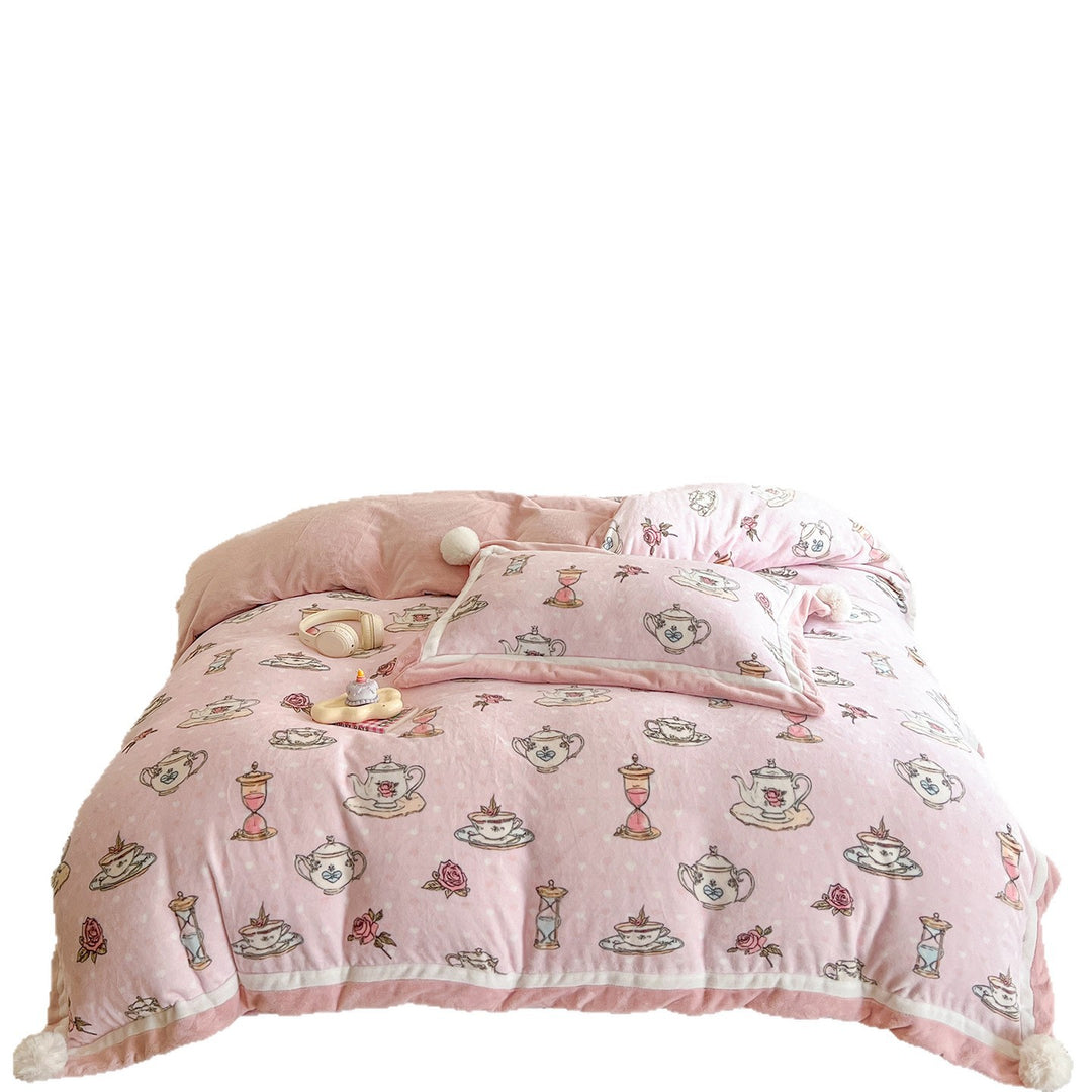 Plush Reversible Duvet Cover Set